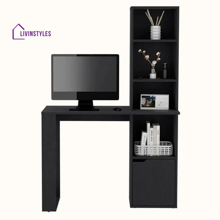 Elvira Black Study Table for Students