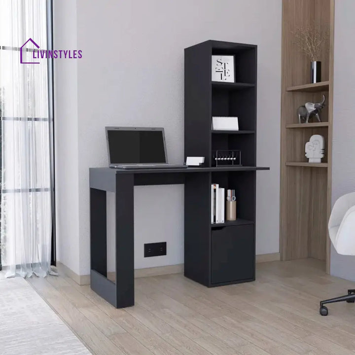 Elvira Black Study Table for Students