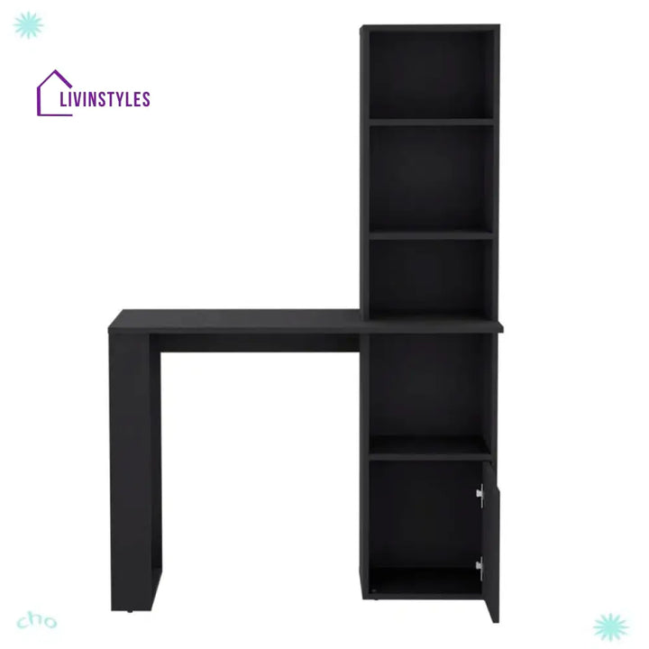 Elvira Black Study Table for Students