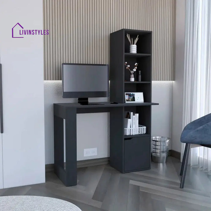 Elvira Black Study Table for Students