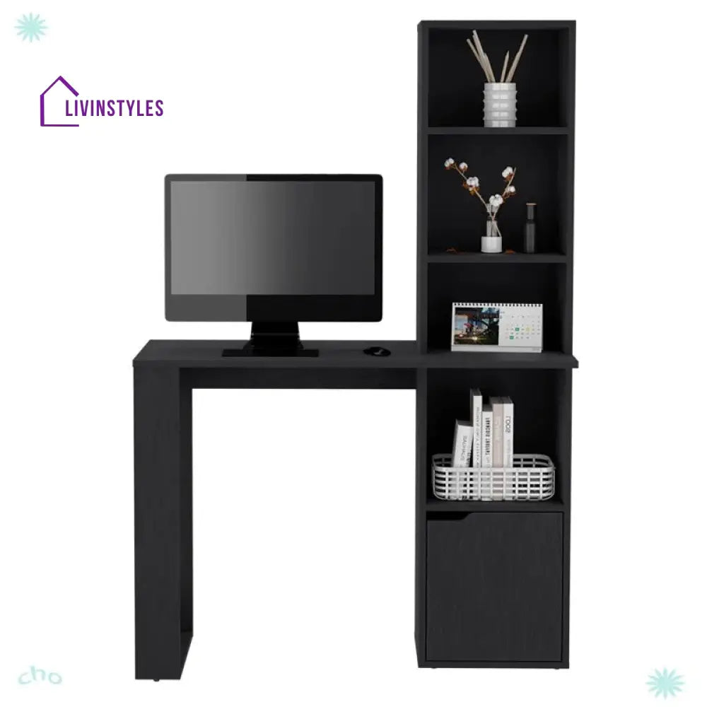 Elvira Black Study Table for Students