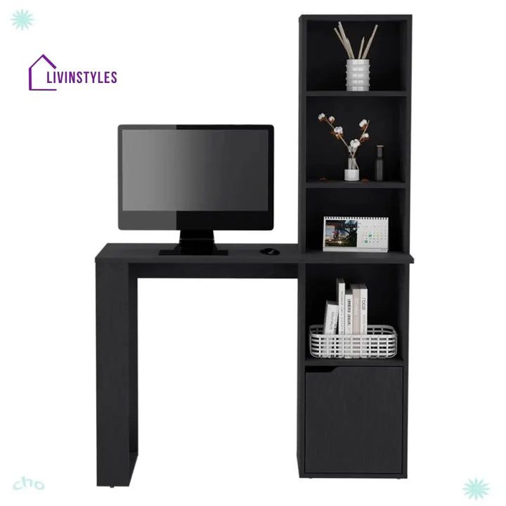 Elvira Black Study Table for Students