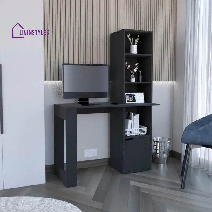 Elvira Black Study Table for Students