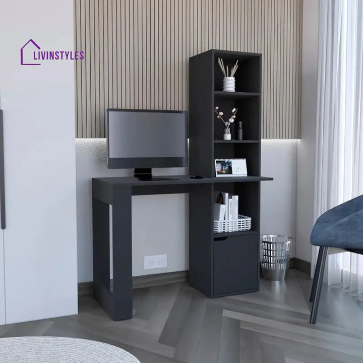 Elvira Black Study Table for Students