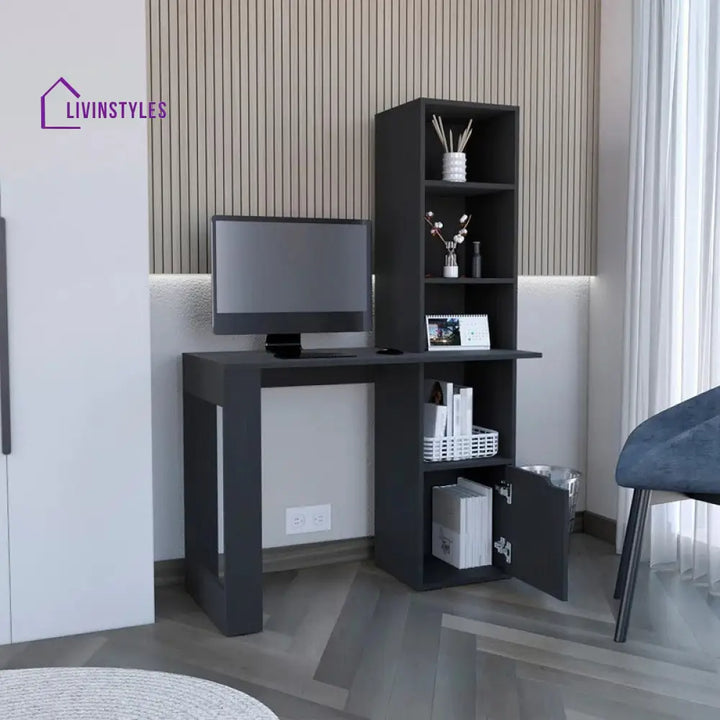 Elvira Black Study Table for Students