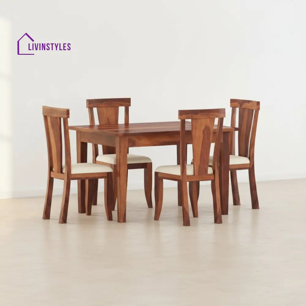 Elvira Sheesham Wood dining table set HONEY / 2 SEATER