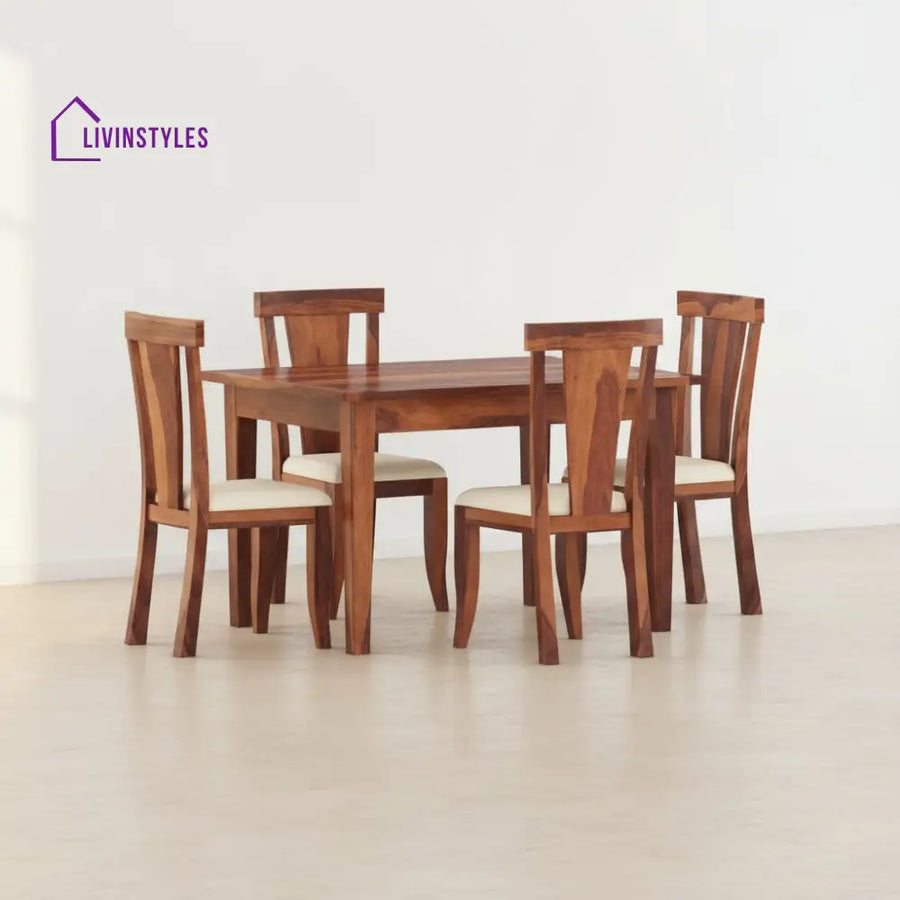Elvira Sheesham Wood dining table set HONEY / 2 SEATER