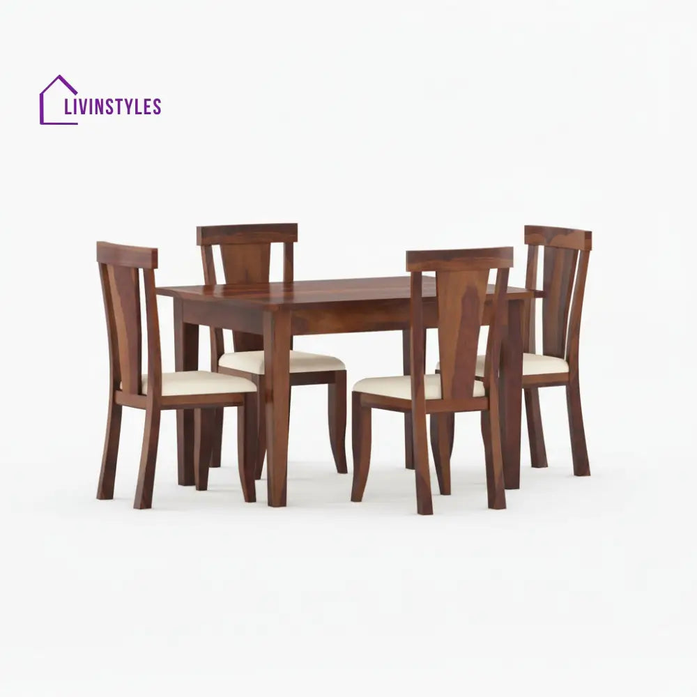 Elvira Sheesham Wood dining table set WALNUT / 2 SEATER