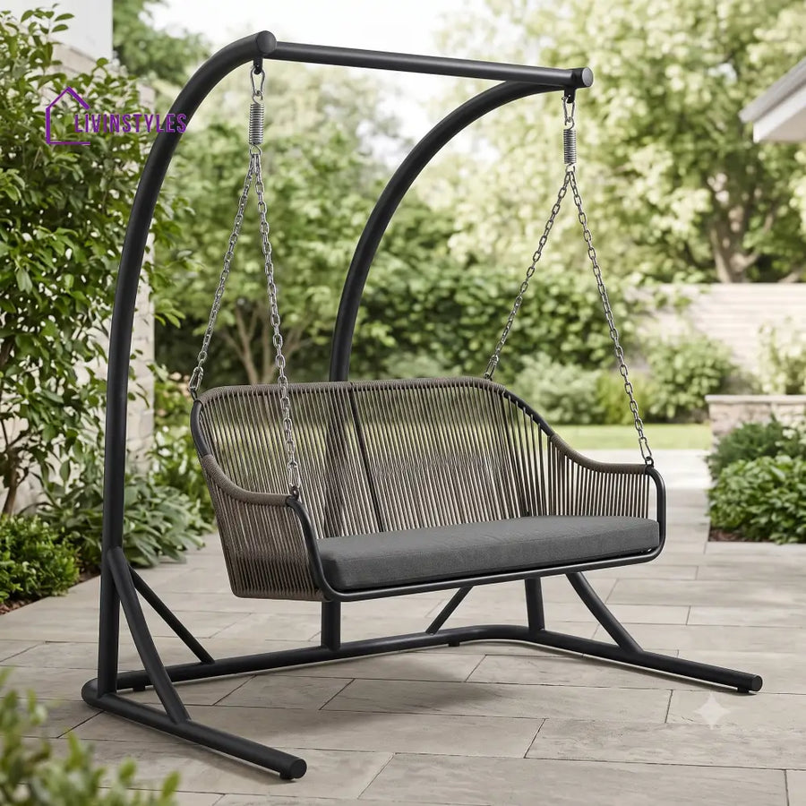 Elvire Outdoor 2 Seater Swing Chair with Stand | Premium Finish Product Online