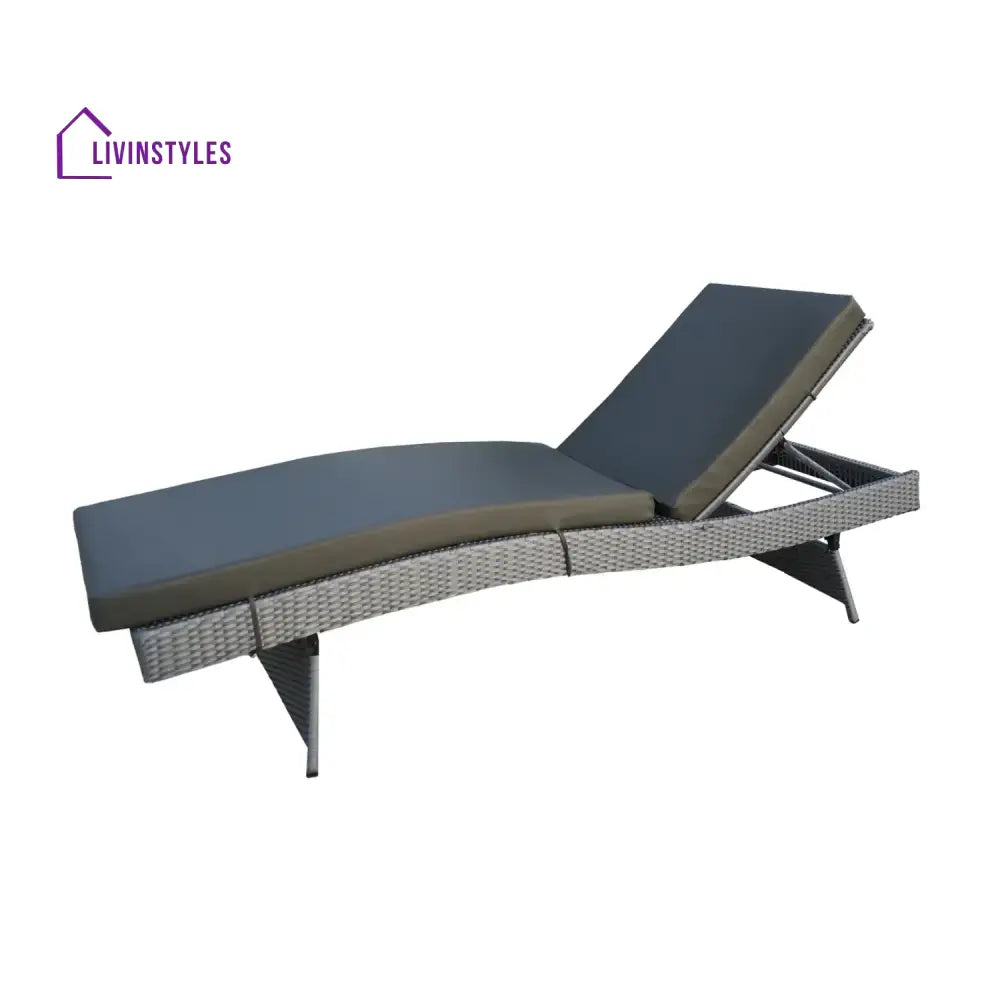 Emaan Outdoor All-Weather Wicker Lounger with Cushions Lounger Set