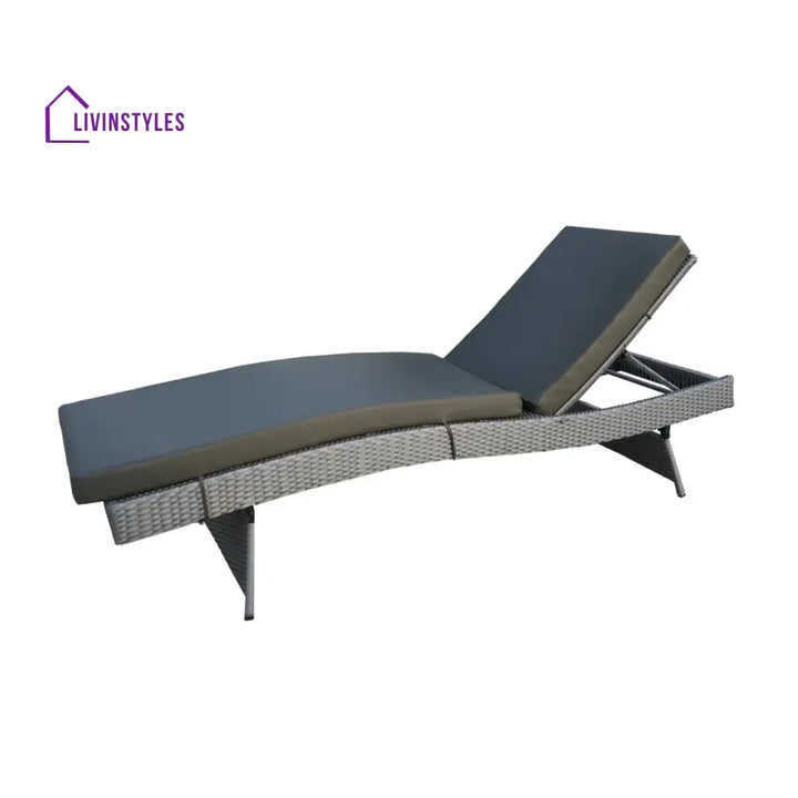 Emaan Outdoor All-Weather Wicker Lounger with Cushions Lounger Set
