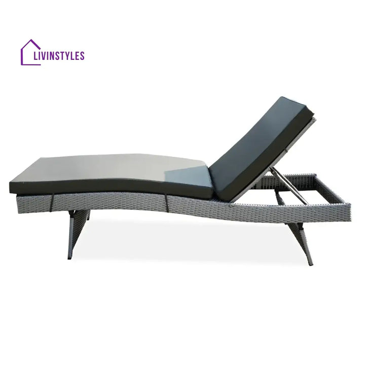Emaan Outdoor All-Weather Wicker Lounger with Cushions Lounger Set