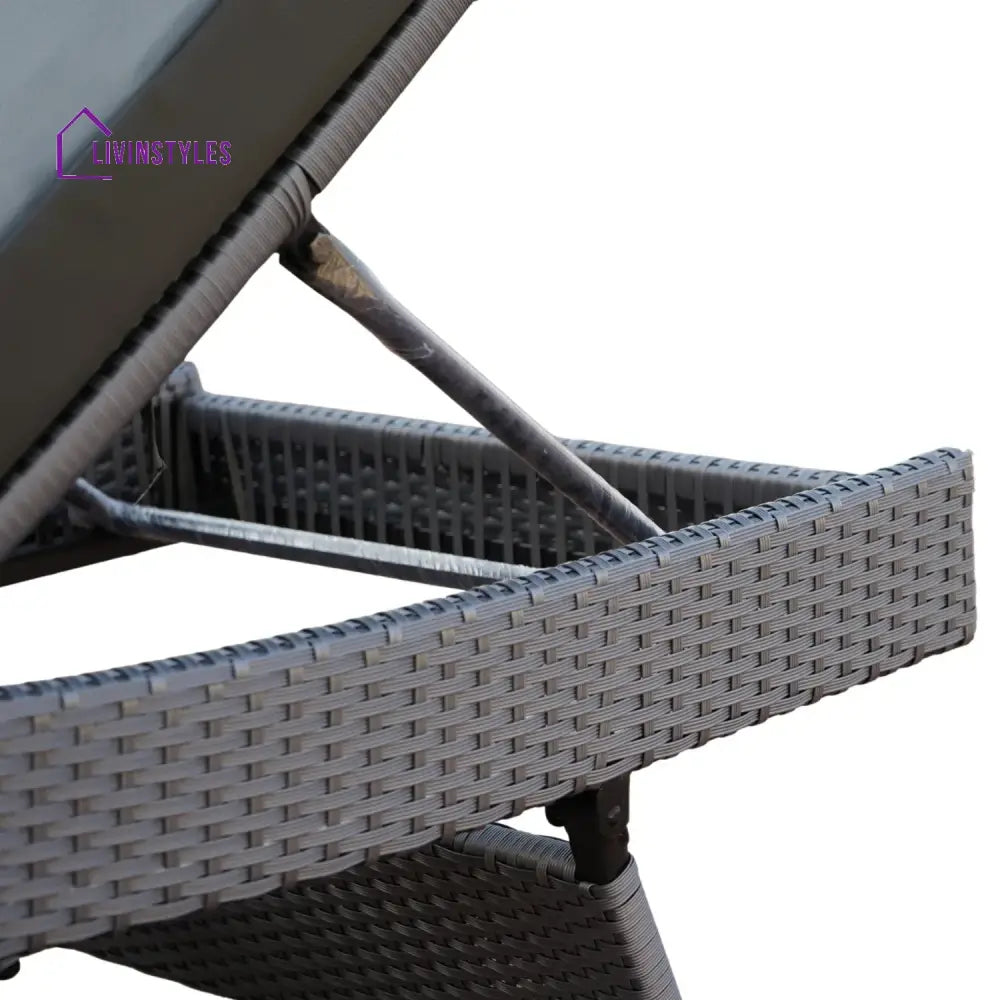 Emaan Outdoor All-Weather Wicker Lounger with Cushions Lounger Set