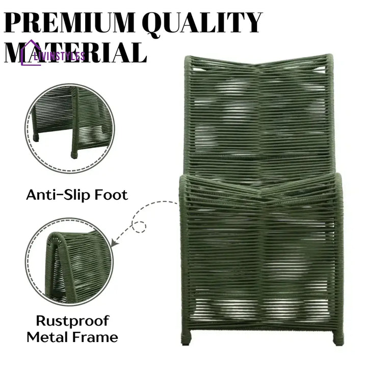 Emerson 2-Piece Outdoor Rope Patio Chairs - Patio Chairs