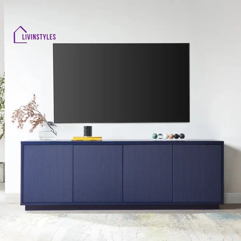 Emery Wooden Finish Tv Unit Stand for Living Room