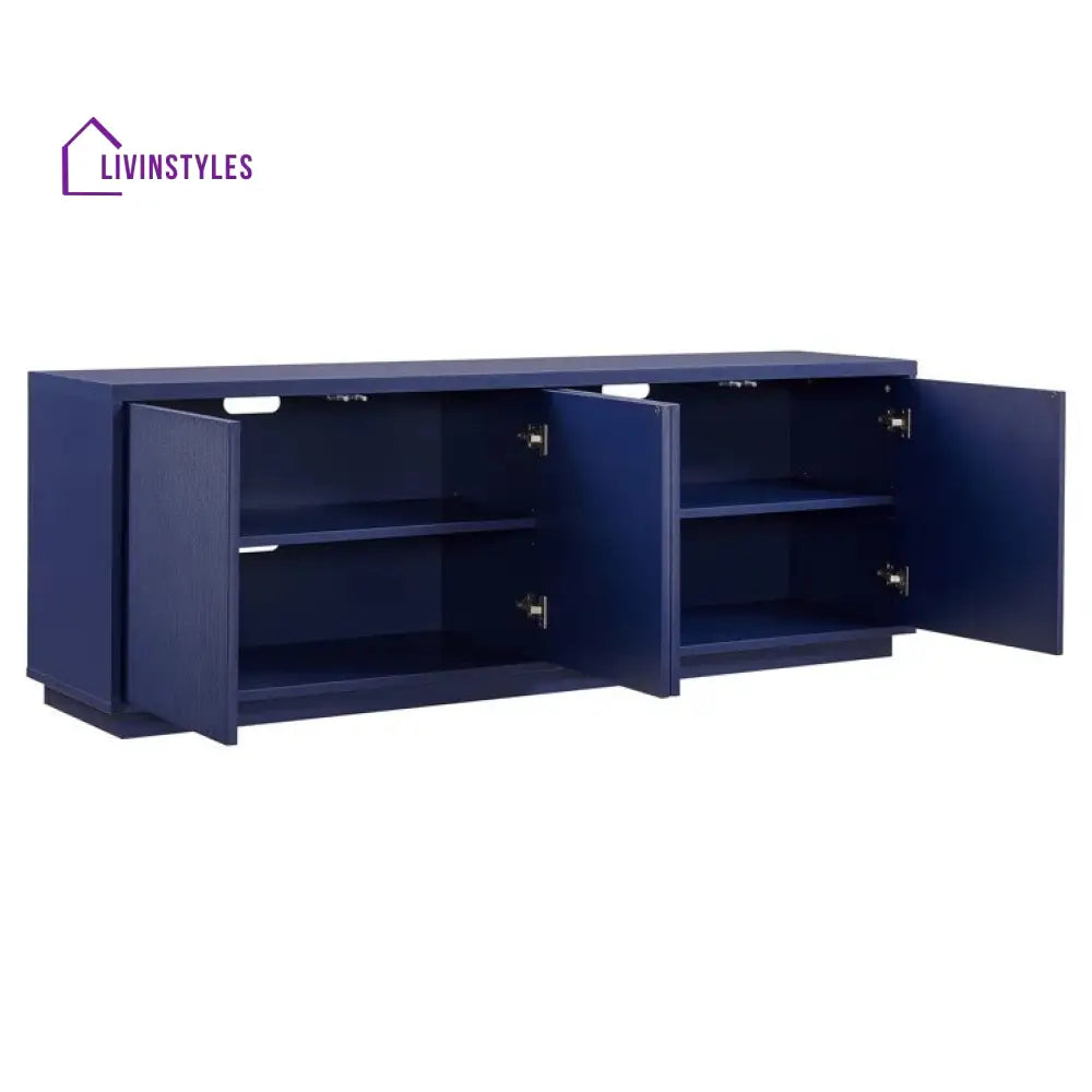 Emery Wooden Finish Tv Unit Stand for Living Room