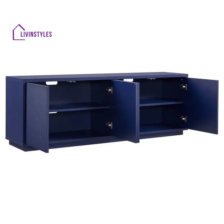 Emery Wooden Finish Tv Unit Stand for Living Room