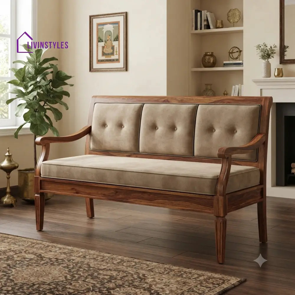 Émile Wooden Bench for Living Room | Bedroom | Extra Seating