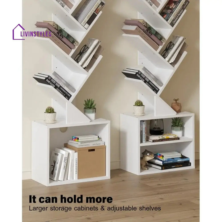 Emilia Engineered Wood Bookshelves | Bookshelf for Living Room | Bedroom | Drawing Room | Study Room