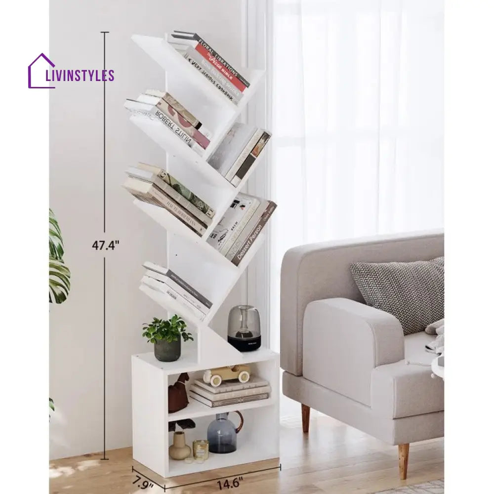 Emilia Engineered Wood Bookshelves | Bookshelf for Living Room | Bedroom | Drawing Room | Study Room