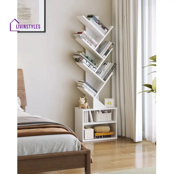 Emilia Engineered Wood Bookshelves | Bookshelf for Living Room | Bedroom | Drawing Room | Study Room