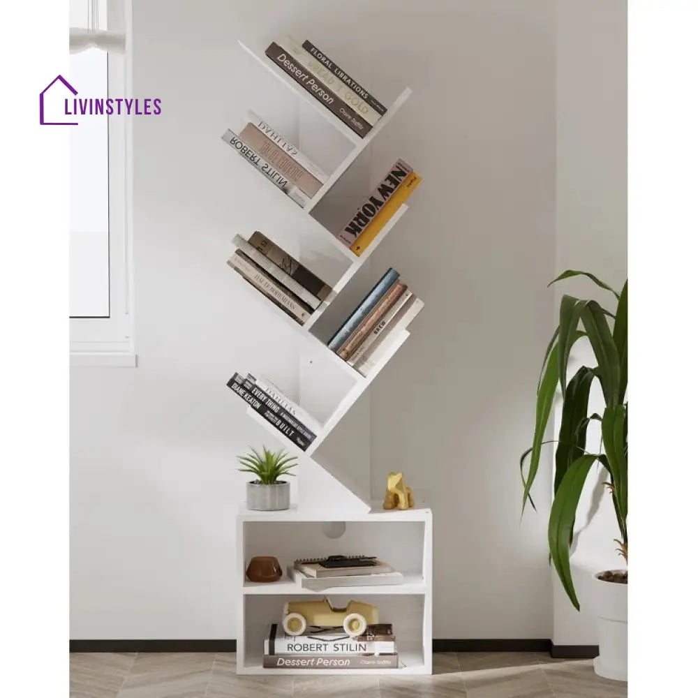 Emilia Engineered Wood Bookshelves | Bookshelf for Living Room | Bedroom | Drawing Room | Study Room