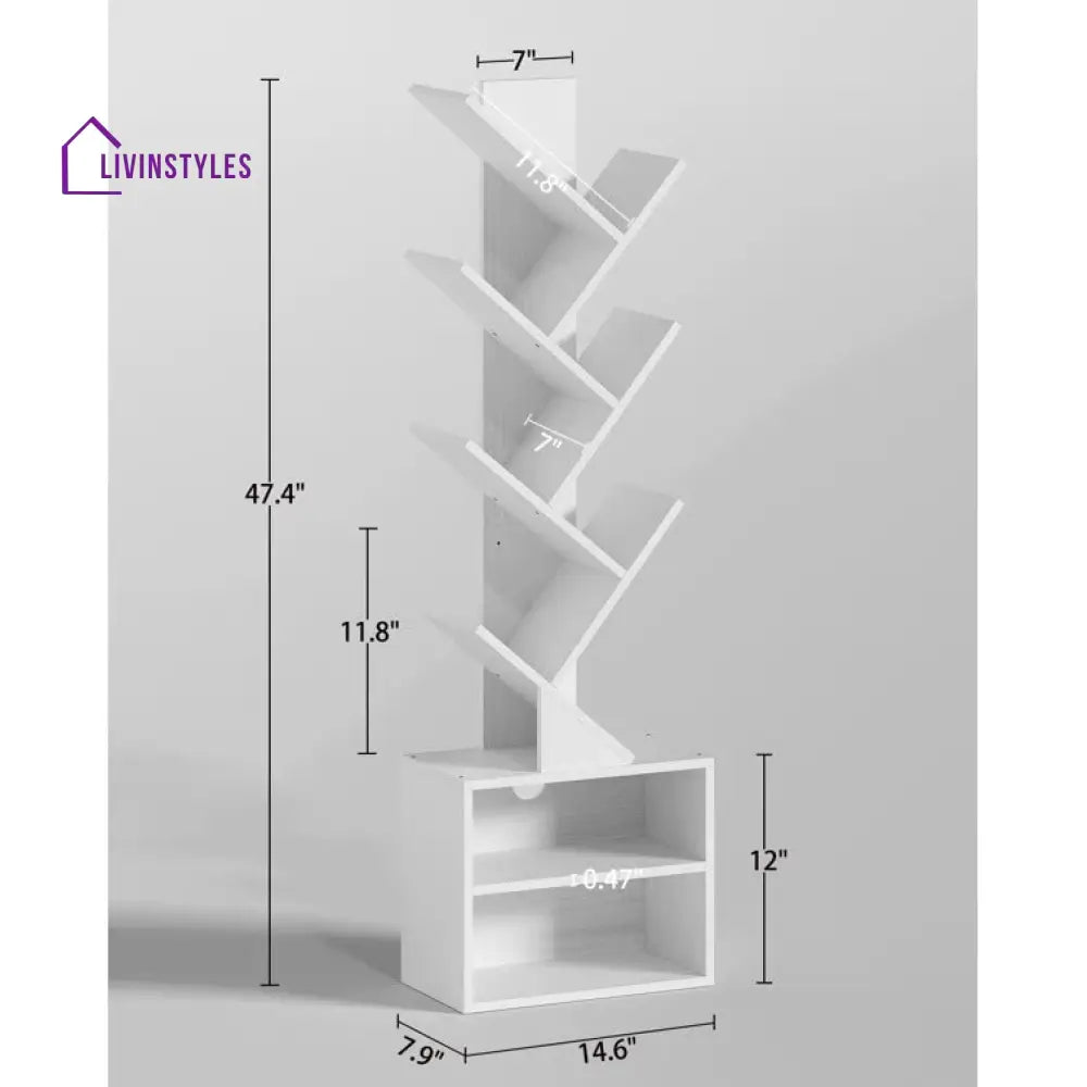 Emilia Engineered Wood Bookshelves | Bookshelf for Living Room | Bedroom | Drawing Room | Study Room