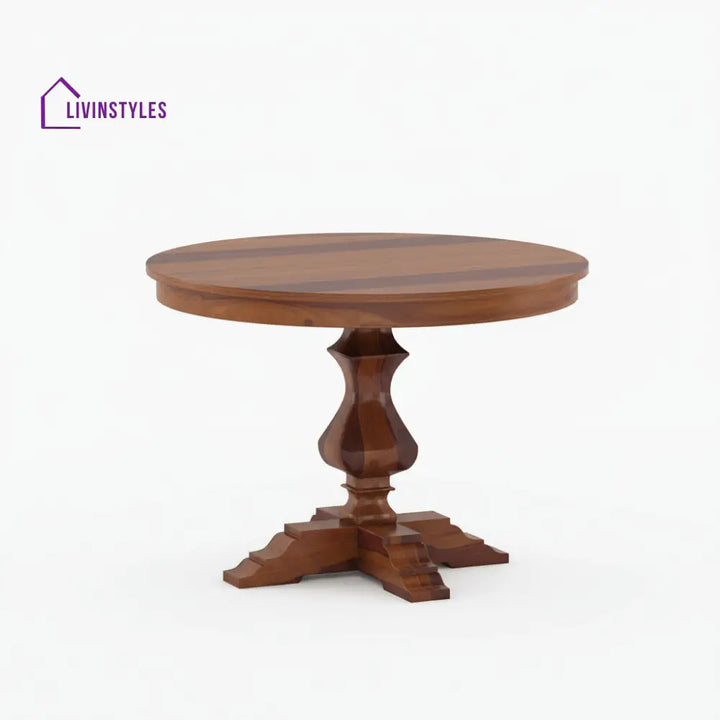 Emilia Sheesham Wood round dining table set