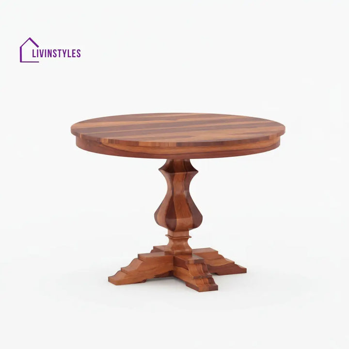 Emilia Sheesham Wood round dining table set