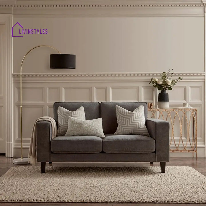 Emilio 2 Seater Sofa - Grey - Sofas