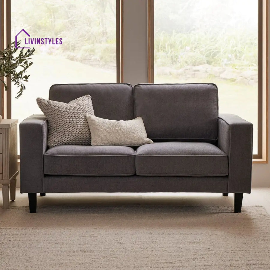 Emilio 2 Seater Sofa - Grey - Sofas