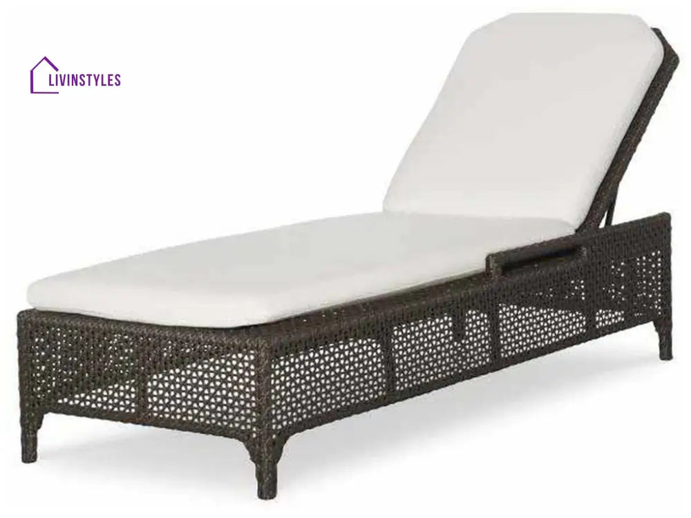 Emilio Outdoor Swimming Poolside Lounger - Brown - Loungers