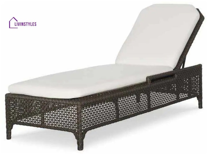 Emilio Outdoor Swimming Poolside Lounger - Brown - Loungers