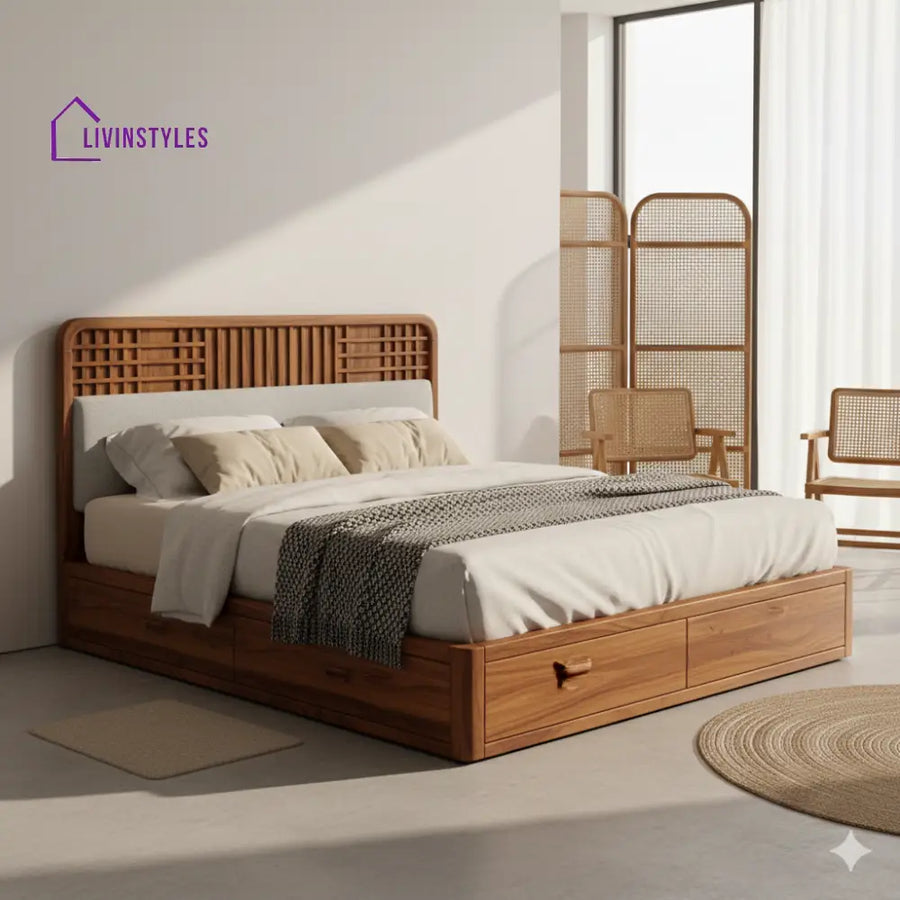 Emily Premium Sheesham Wood Bed