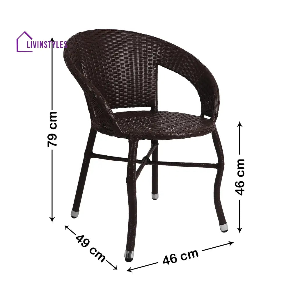 Emperor Outdoor Patio Seating Set 2 Chairs Set (Brown) - Coffee Table Sets