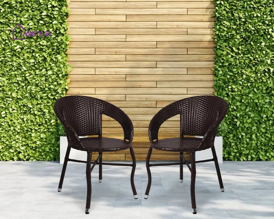 Emperor Outdoor Patio Seating Set 2 Chairs Set (Brown) - Coffee Table Sets