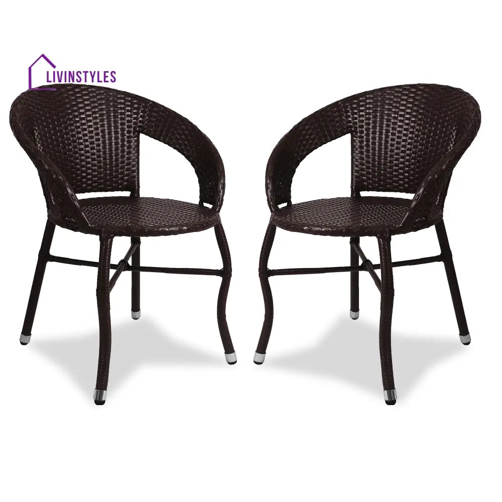 Emperor Outdoor Patio Seating Set 2 Chairs Set (Brown) - Coffee Table Sets