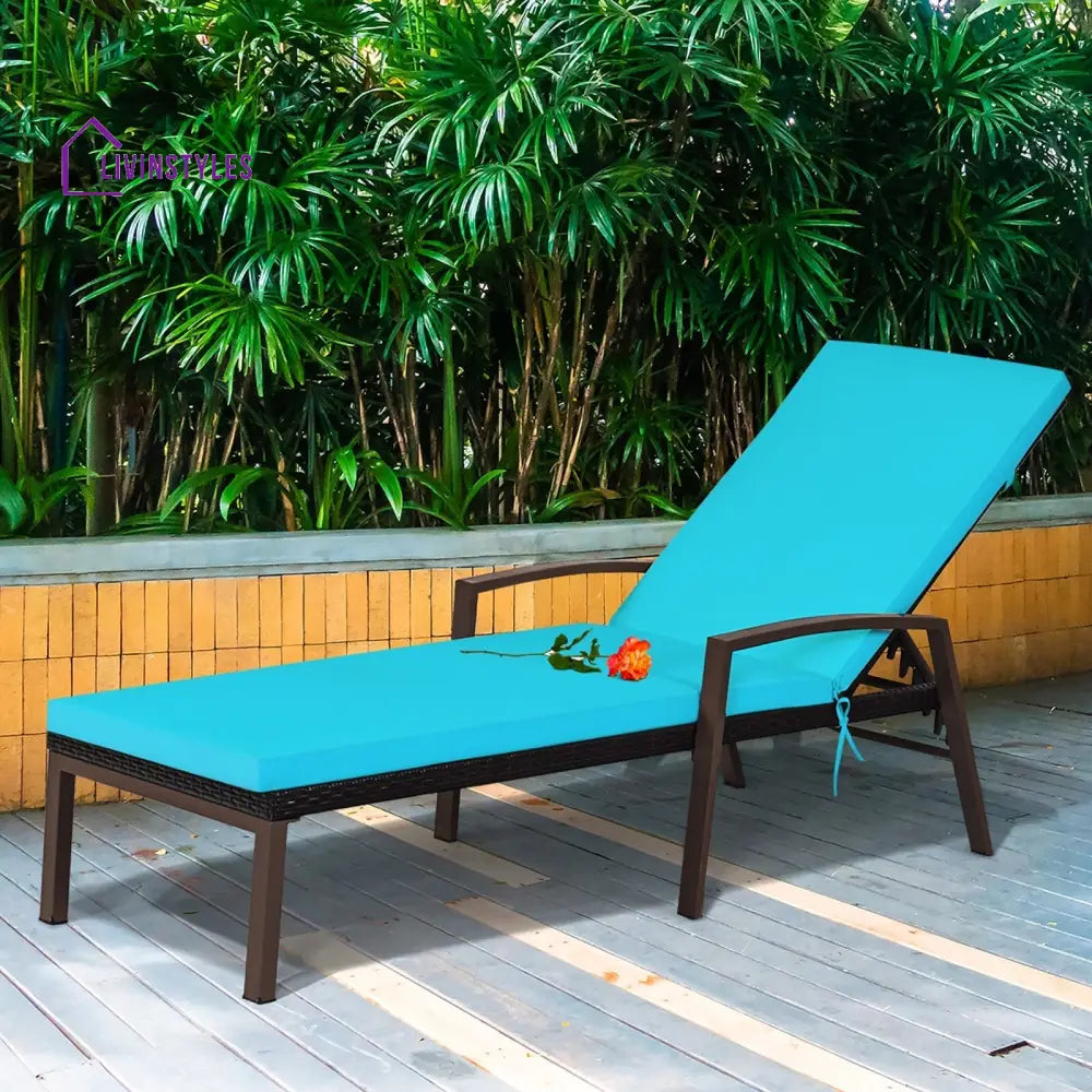 Epic Outdoor Swimming Poolside Lounger (Dark Brown) - Loungers
