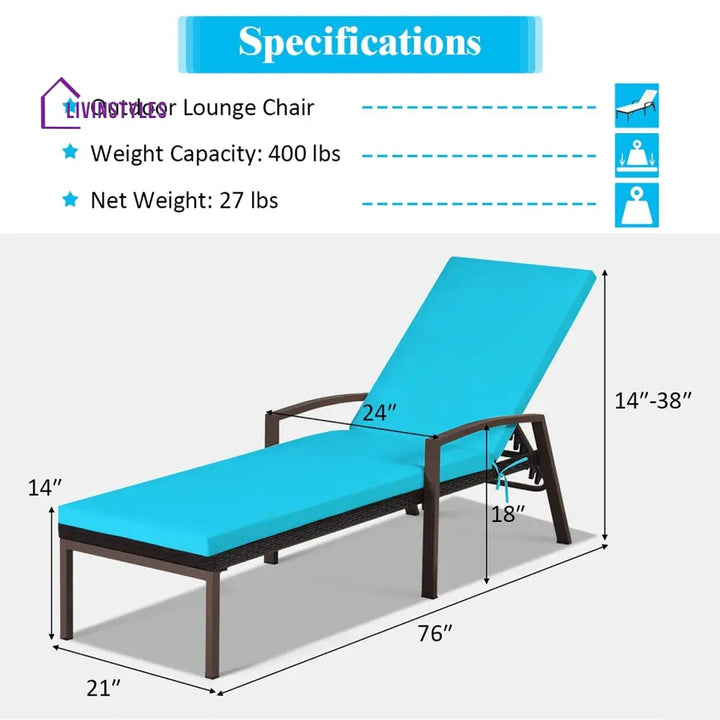 Epic Outdoor Swimming Poolside Lounger (Dark Brown) - Loungers