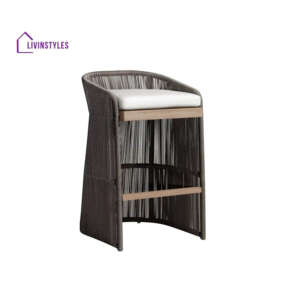 Erim Outdoor Patio Bar Chair 2 Chair For Balcony Braided & Rope - Bar Sets