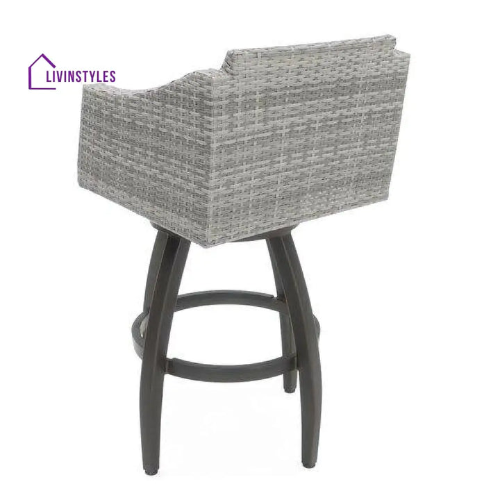 Erminio Outdoor Patio Bar Sets 4 Chairs and 1 Table (Grey) - Bar Sets