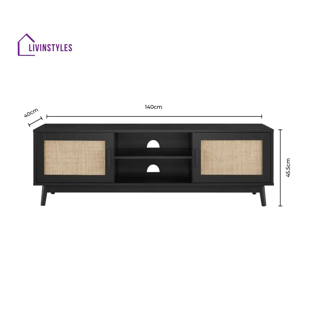 Ernesto TV Unit for TVs up to 60’’- Black - TV Unit