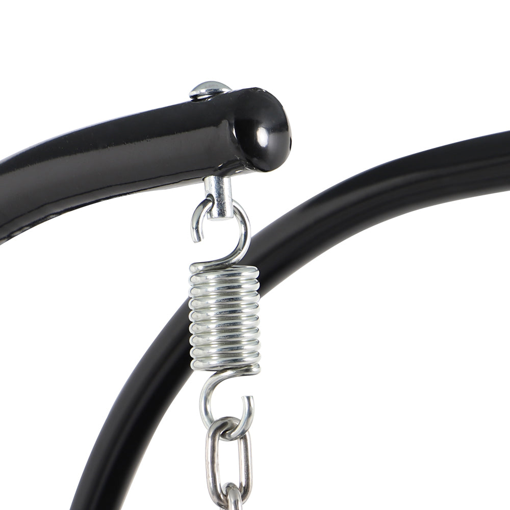 Paccio Double Seater Hanging Swing With Stand For Balcony , Garden Swing (Dark Grey)