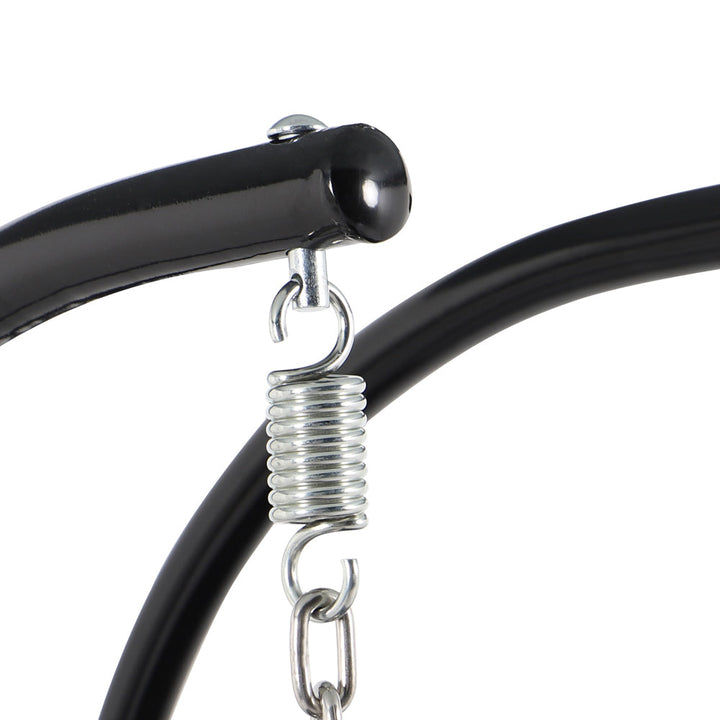 Paccio Double Seater Hanging Swing With Stand For Balcony , Garden Swing (Dark Grey)