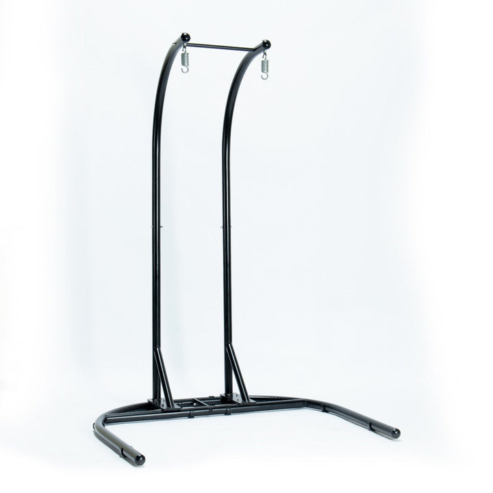 Tonia Double Seater Hanging Swing With Stand For Balcony , Garden Swing (Black) Braided and Rope