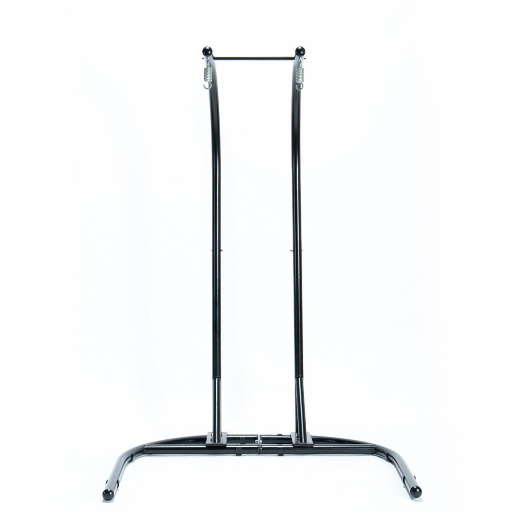 Tonia Double Seater Hanging Swing With Stand For Balcony , Garden Swing (Black) Braided and Rope