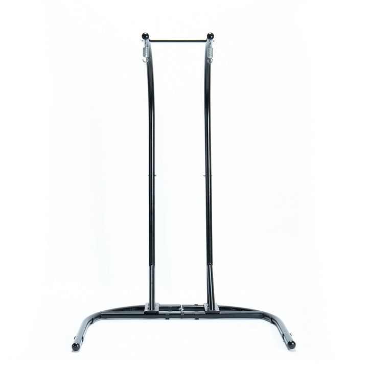 Tonia Double Seater Hanging Swing With Stand For Balcony , Garden Swing (Black) Braided and Rope