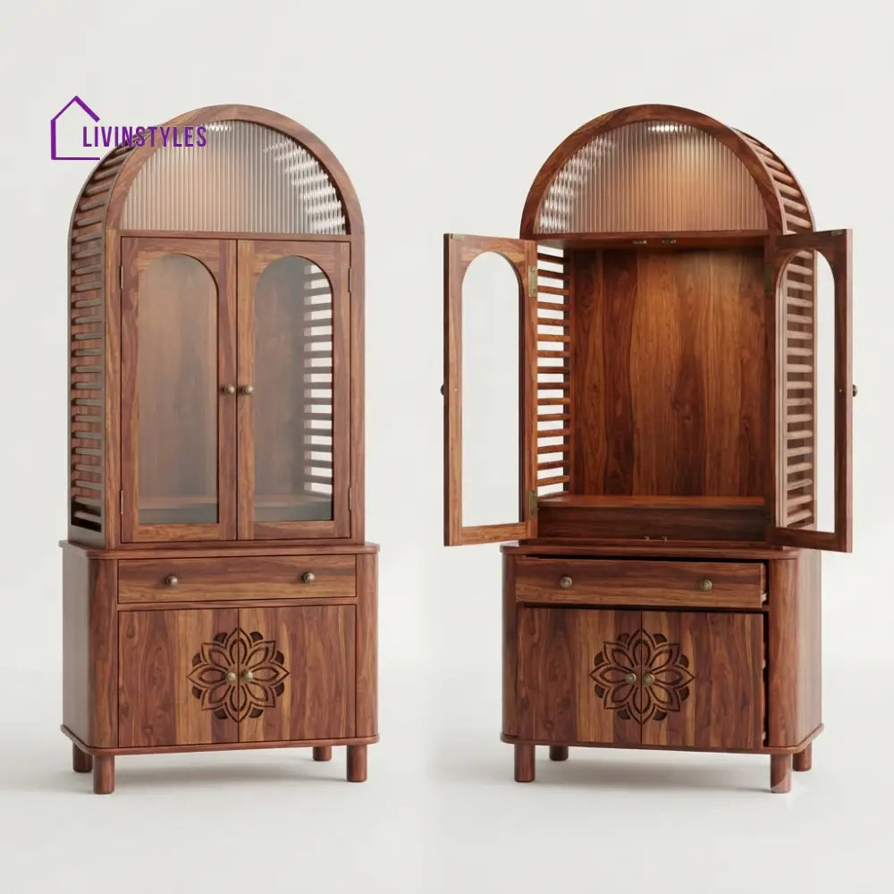 Esha Premium Solid Wood Home Temple | Pooja Mandir for Home