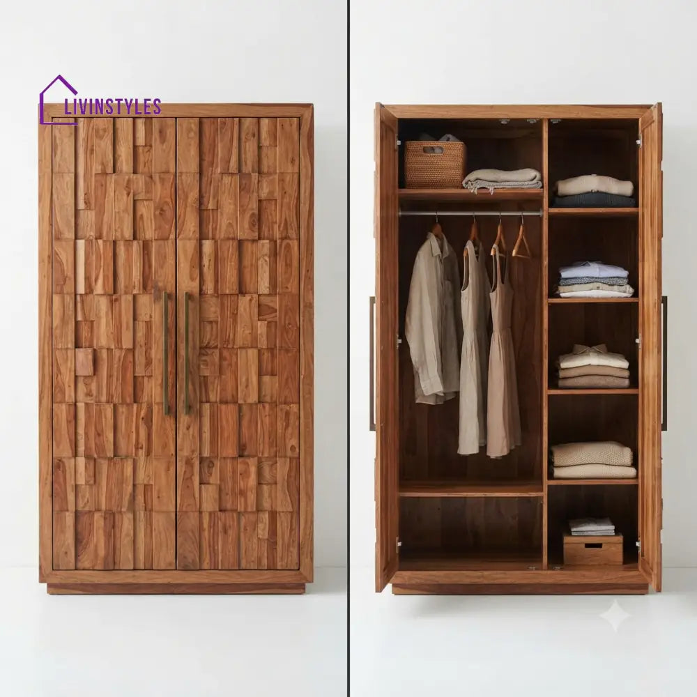 Esha Wooden Wardrobe for Clothes | Cupboard for Clothes