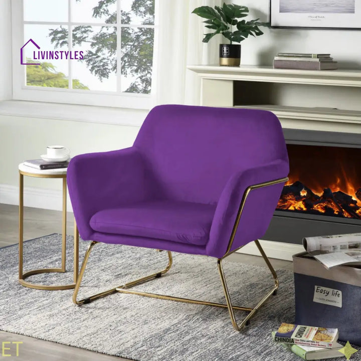 Eshani Metal and Fabric Arm Chair | Living Room Chair | Lounge Chair